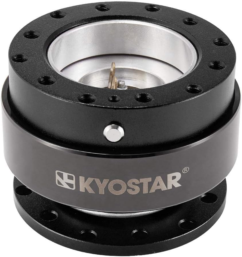 WKD Titanium Steering Wheel Quick Release Hub Adapter Snap Off Boos Kit Black #8313