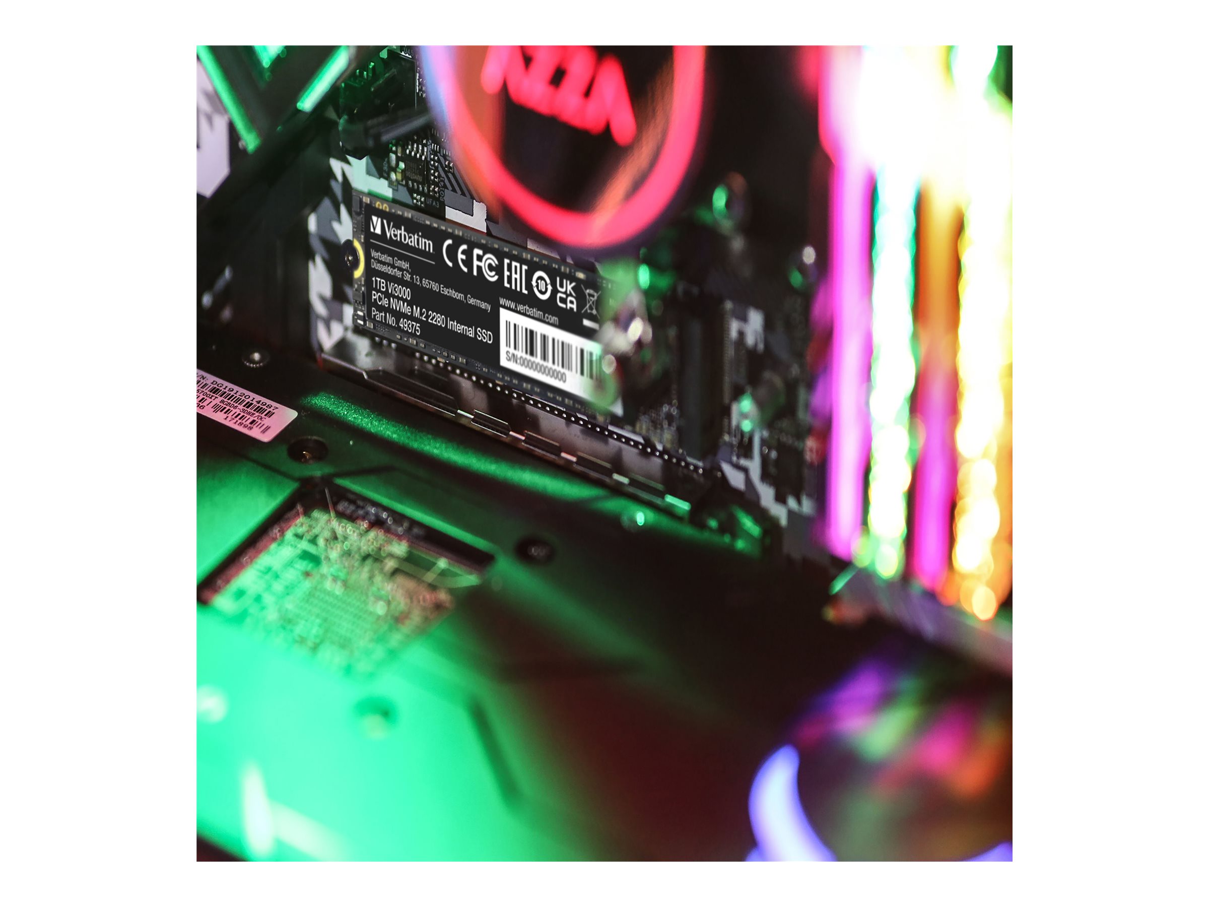 Verbatim Vi3000 1 TB Solid State Drive, M.2 2280 Internal, PCI Express NVMe (PCI Express NVMe x4)