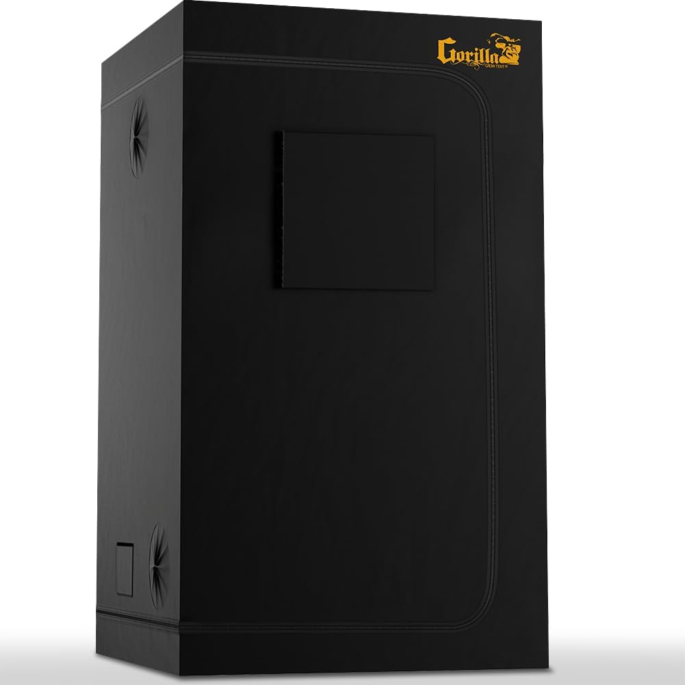 The All New Gorilla Grow Tent 4X4X6'8" - Tallest, Thickest, Strongest - Unmatched Durability in Hydroponic Indoor Grow Tents, 300lbs Hang Weight Capacity, Industrial Fabric, Reflective Interior