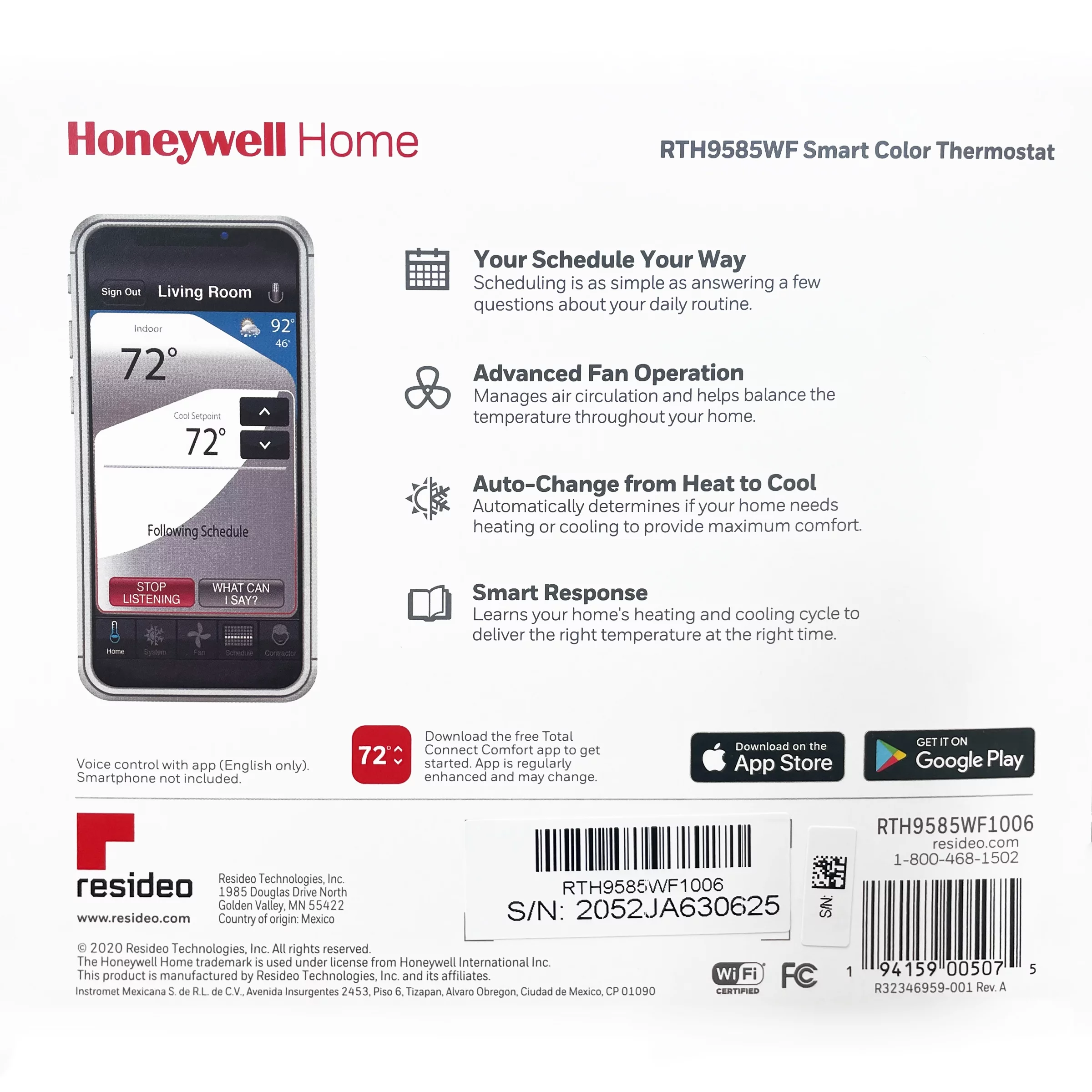 Honeywell Home Smart Color Thermostat