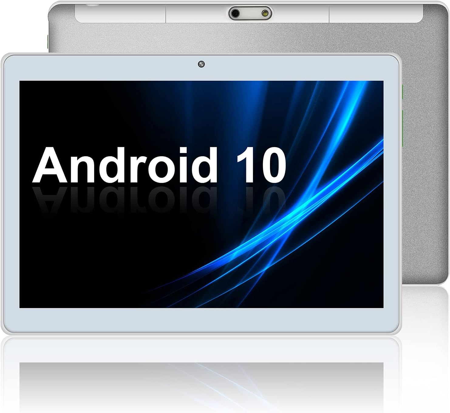 Android 10 Tablet 10.1 inch Octa-core Processor 2GB RAM 32GB Storage HD Touchscreen Tablets, 1280x800 IPS Display, Support 4G Phone Call, 2.4G Wi-Fi, Bluetooth 4.2, with PC Silicone Bracket Case