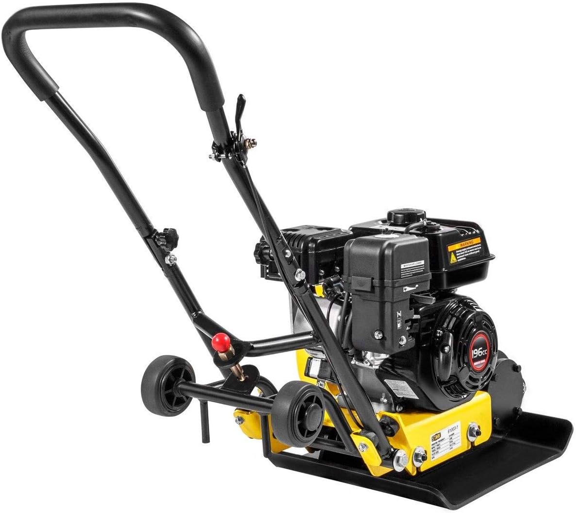 Stark Pro-Series 6.5HP 5500MAX VPM Walk Behind Plate Compactor Gas Vibration Compaction Force 2,360Lbs Force