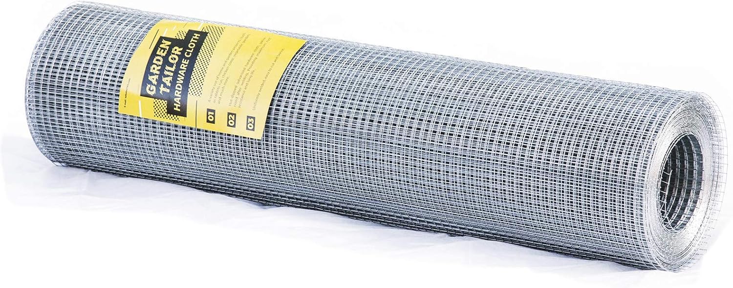 Hardware Cloth Galvanizing After Welding 1/2 inch 48 in x 100 ft - 19 Gauge Wire Mesh Roll Garden Fencing Chicken Fence Rabbit Snake Cage Heavy Duty