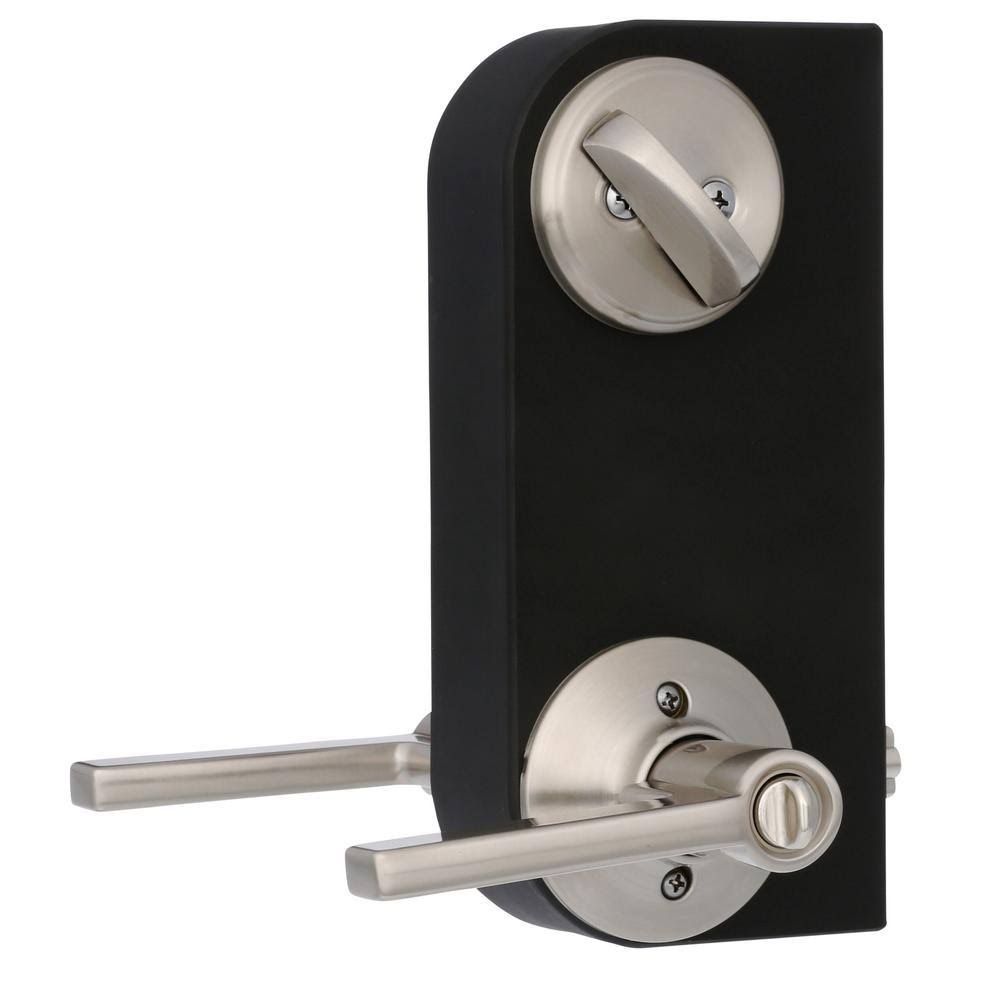 Schlage Satin Nickel Single Cylinder Deadbolt u0026 Keyed Entry Latitude Lever