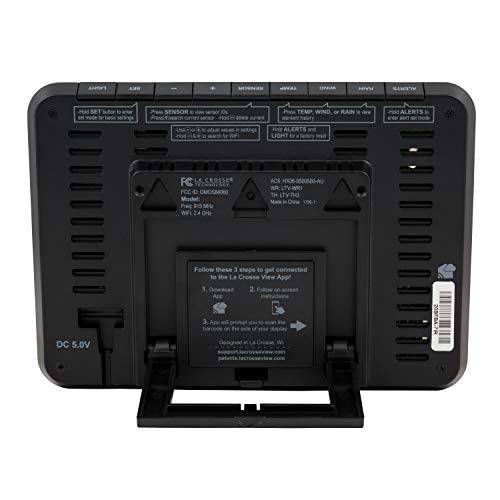 La Crosse Technology Professional Smart Wi-Fi Weather Station with Remote Monitoring (400 Foot Range), Wind and Rain Gauges, Temperature and Humidity Sensors, and Forecasting - V42-PRO-INT