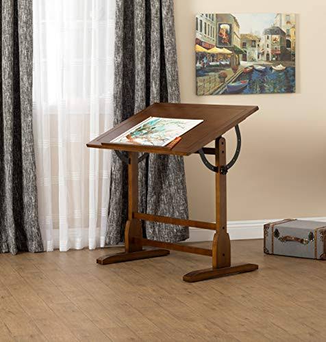 Studio Designs 36 x 24inch Vintage Drafting Table, Rustic Oak