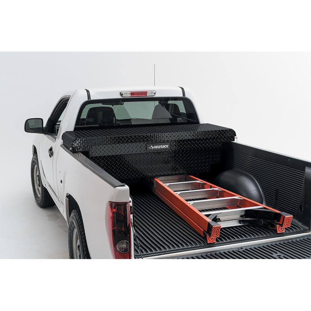 61.86 Matte Black Aluminum Low Profile Crossbed Truck Tool Box