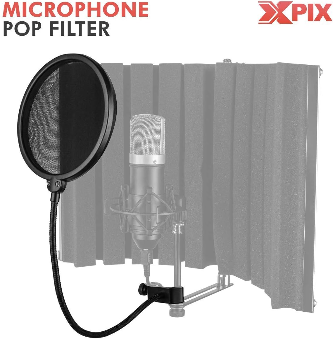 Focusrite Scarlett 4i4 USB Audio Interface (3rd Generation) + Tascam TM-80 Studio Condenser Microphone, Samson SR850 Stereo Headphones, Xpix Pop Filter, Cables and Professional Accessories