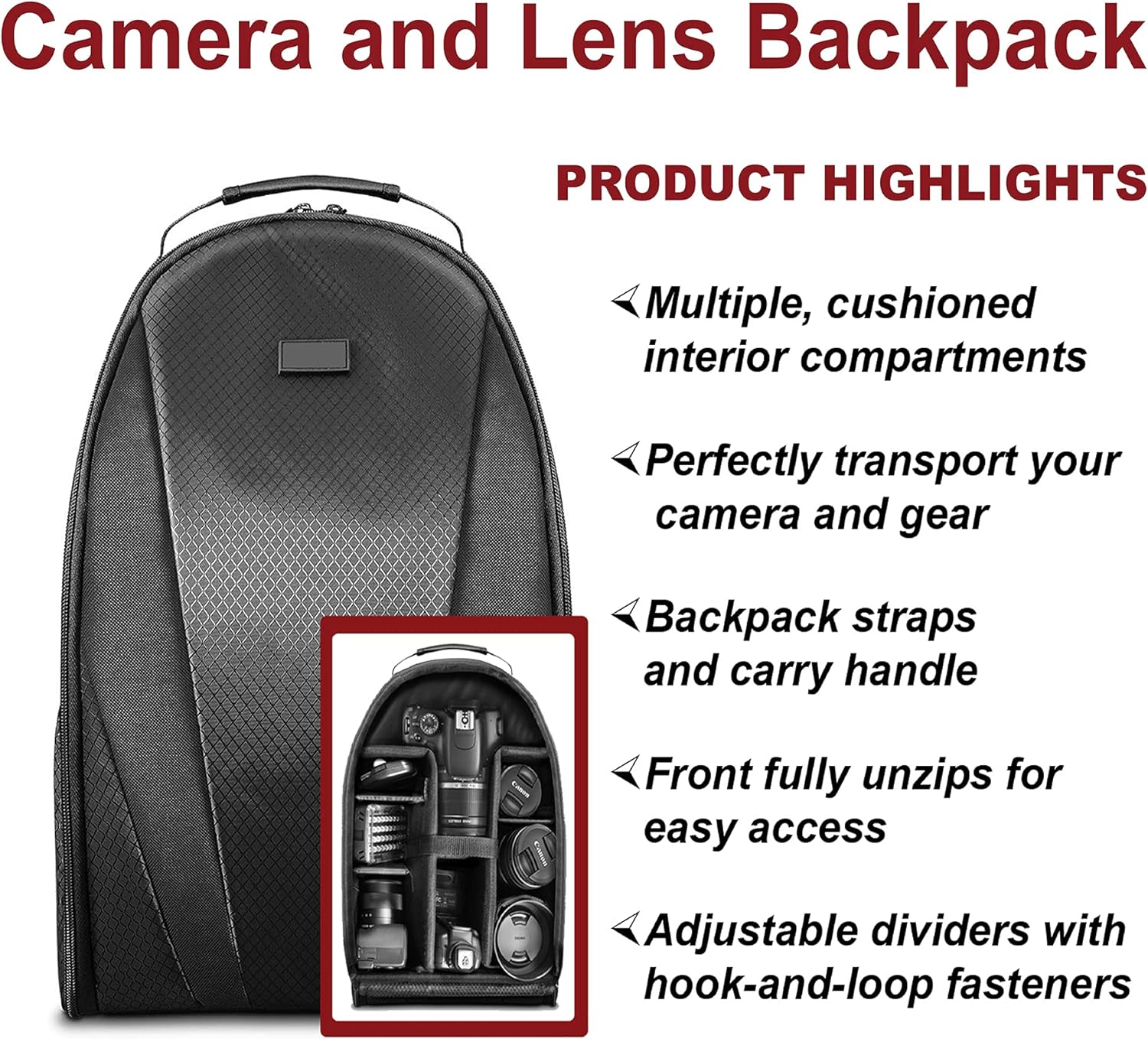 Canon EOS 2000D / Rebel T7 DSLR Camera with EF-S 18-55mm + EF 75-300mm Daul Lens + SanDisk 128GB Memory Card + Tripod + Case + Wideangle Lenses + ZeeTech Accessory Bundle (21pc Bundle) (Renewed)