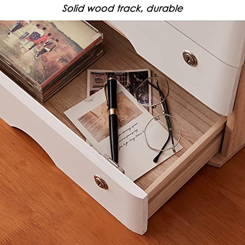 Solid Wood Storage Box - Desktop File Cabinet, with Lock Flat File Cabinet Storage, Desktop Drawer Cabinet, Wooden File Cabinet/Desktop Storage Cabinet/Data Cabinet, 1/2/