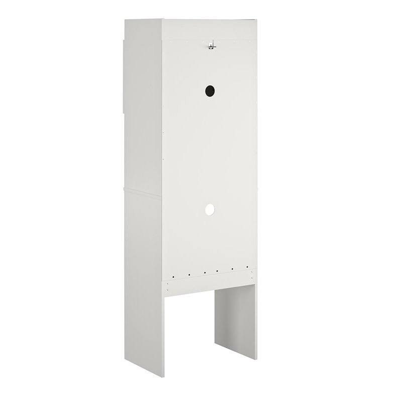 Ameriwood Home Clarkson Mini Refrigerator Storage Cabinet, White