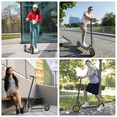 Electric Scooter Adults, Max 16 Mph & 10-15 Miles Range E-Scooter, Commuting Sport Scooter with APP Control, Powerful 350W 8.5" Solid Tires Foldable Electric Scooters (JS01-16mph-S)