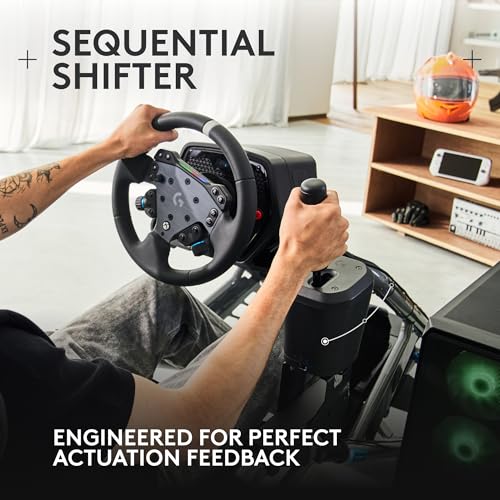 Logitech G29 Driving Force Racing Wheel and Floor Pedals, Real Force Feedback, Stainless Steel Paddle Shifters, Leather Steering Wheel Cover for PS5, PS4, PC, Mac - Black