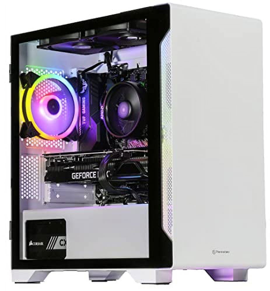 Velztorm Nix Custom Built Gaming Desktop PC Snow White (AMD Ryzen 5 5600X 6-Core, 16GB RAM, 1TB PCIe SSD, GeForce GTX 1650, 1xUSB 3.2, 3xUSB 3.0, 1xHDMI, Win 10 Home)