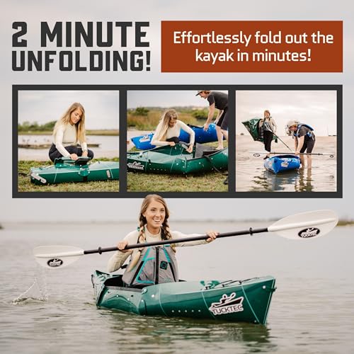 Tucktec 10' PRO Foldable Kayak - Full Size Folding Kayak - Portable Kayak for Adults - Made in USA