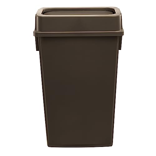23 Gallon Trash Can with Wheels and Lid, Wheeled Trash Can, Rolling Trash Can, Trash Can with Dolly, Garbage Can with Wheels [Grey]