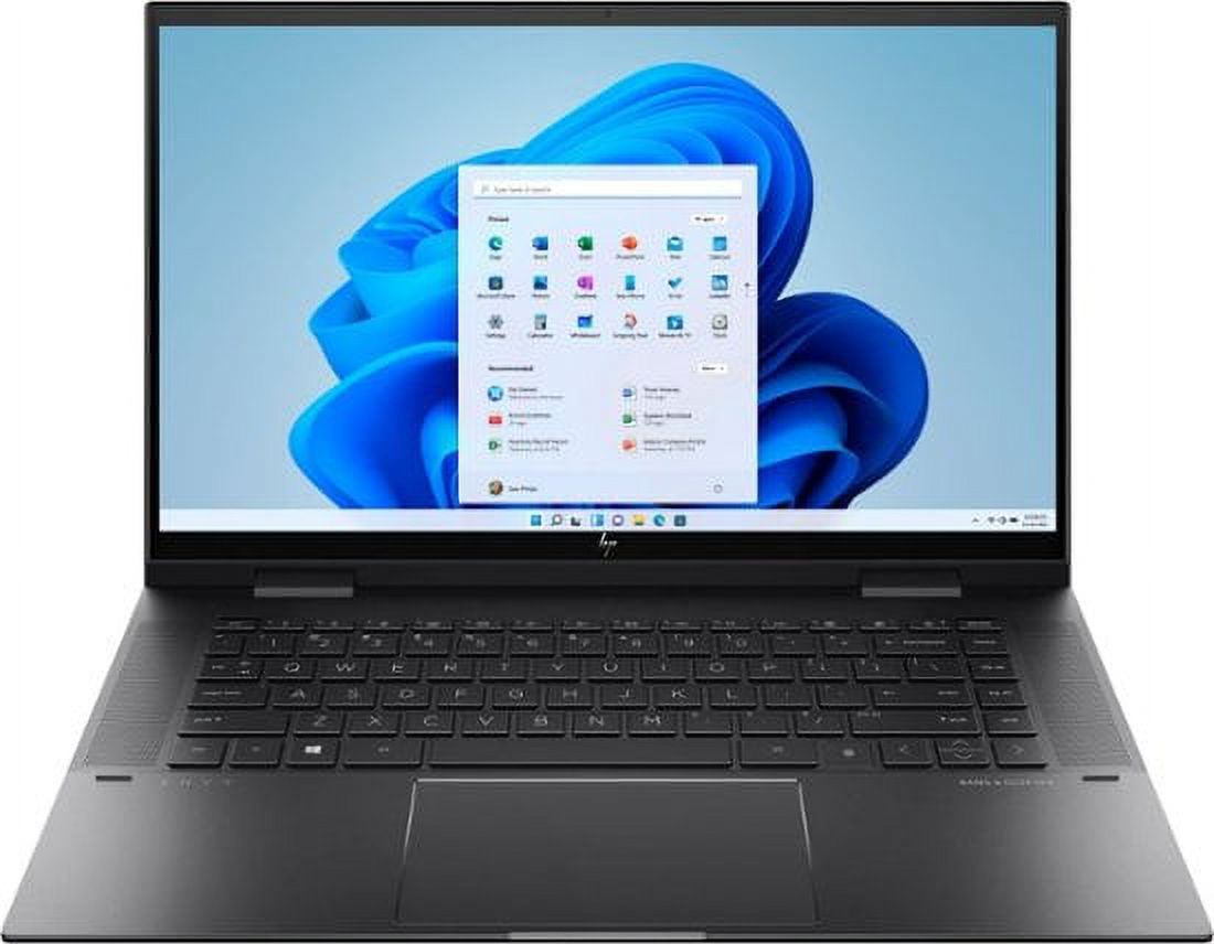 New HP Envy x360 2-in-1 Flip Laptop, 15.6" Full HD Touchscreen, AMD Ryzen 7 5700U Processor, 16GB RAM, 1TB SSD, FP Reader, Backlit Keyboard, Webcam, Wi-Fi, Bluetooth, Windows 11 Pro, Black
