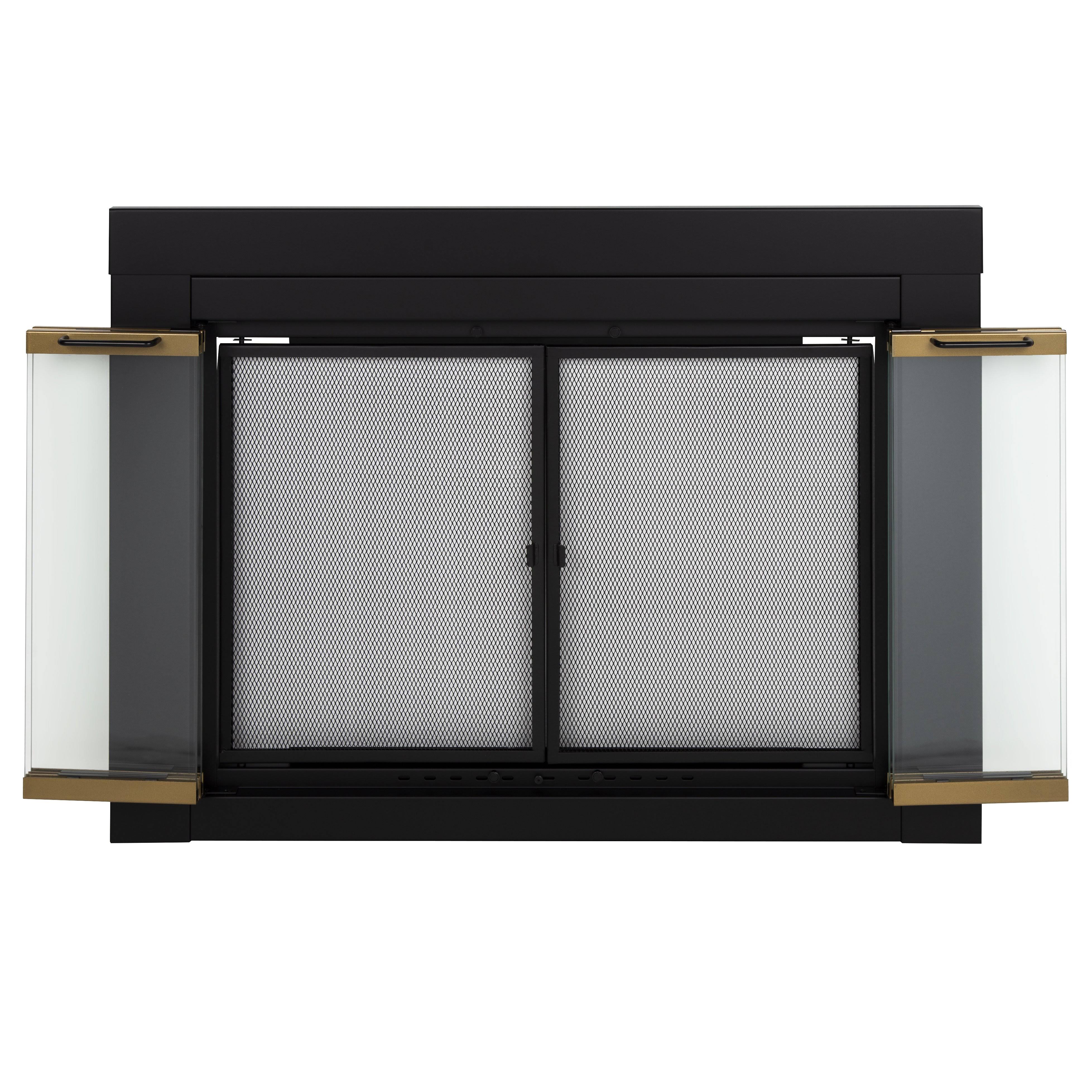 Pleasant Hearth Arrington Medium Glass Fireplace Doors