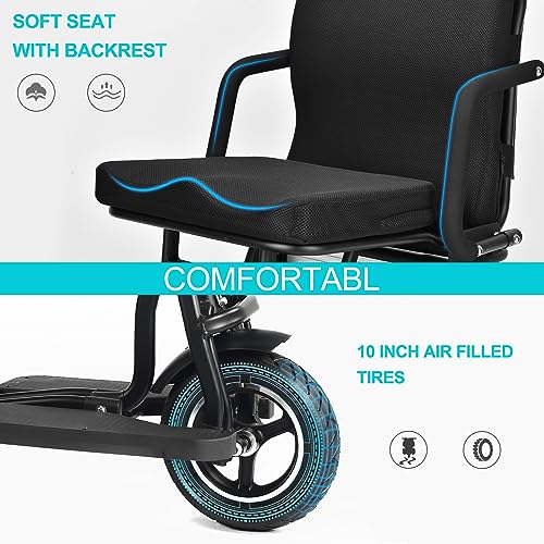 Folding Mobility Electric Scooter 48v 700w Dual Motor Lithium Battery 42 * 22 * 33(Inch) (Black)…