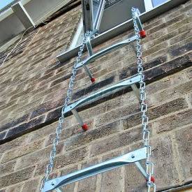 Saf-Escape 3 Story Steel Chain Fire Escape Ladder, Model #1025
