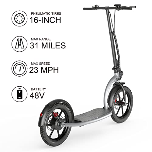 Hiboy VE1 PRO Electric Scooter - Electric Scooter for Adults - 16" Pneumatic Tires - 31 Miles Long Range & 23Mph Folding Commuter Escooter