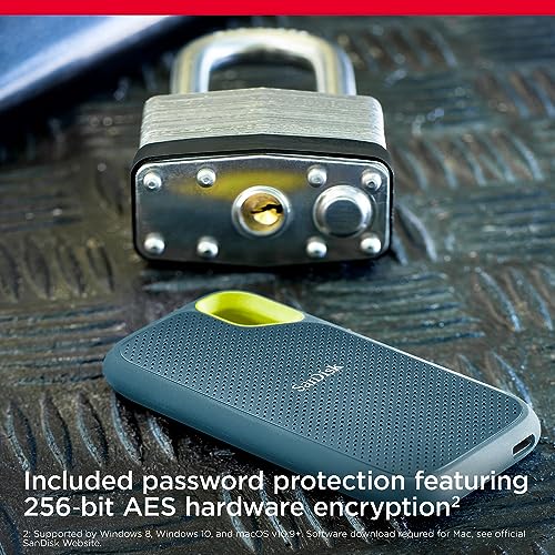SanDisk Extreme Portable SSD - Up to 1050MB/s - USB-C, USB 3.2 Gen 2 - External Solid State Drive