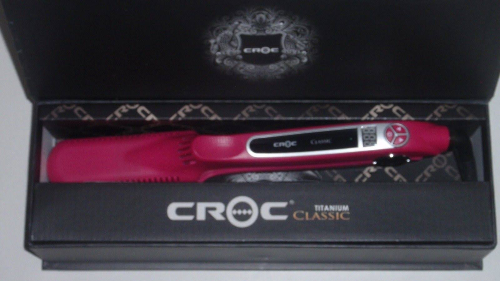 Turboion WPT Croc Classic Pink Wet or Dry Straightener, Fuchsia, 1.5 inch