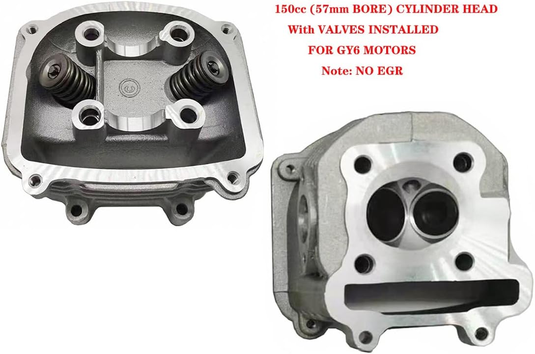 Aniro Moto Scooter 150cc GY6 Engine Rebuild Kit Cylinder Kit Cylinder Head Chinese Scooter 157QMJ head Pack of 2