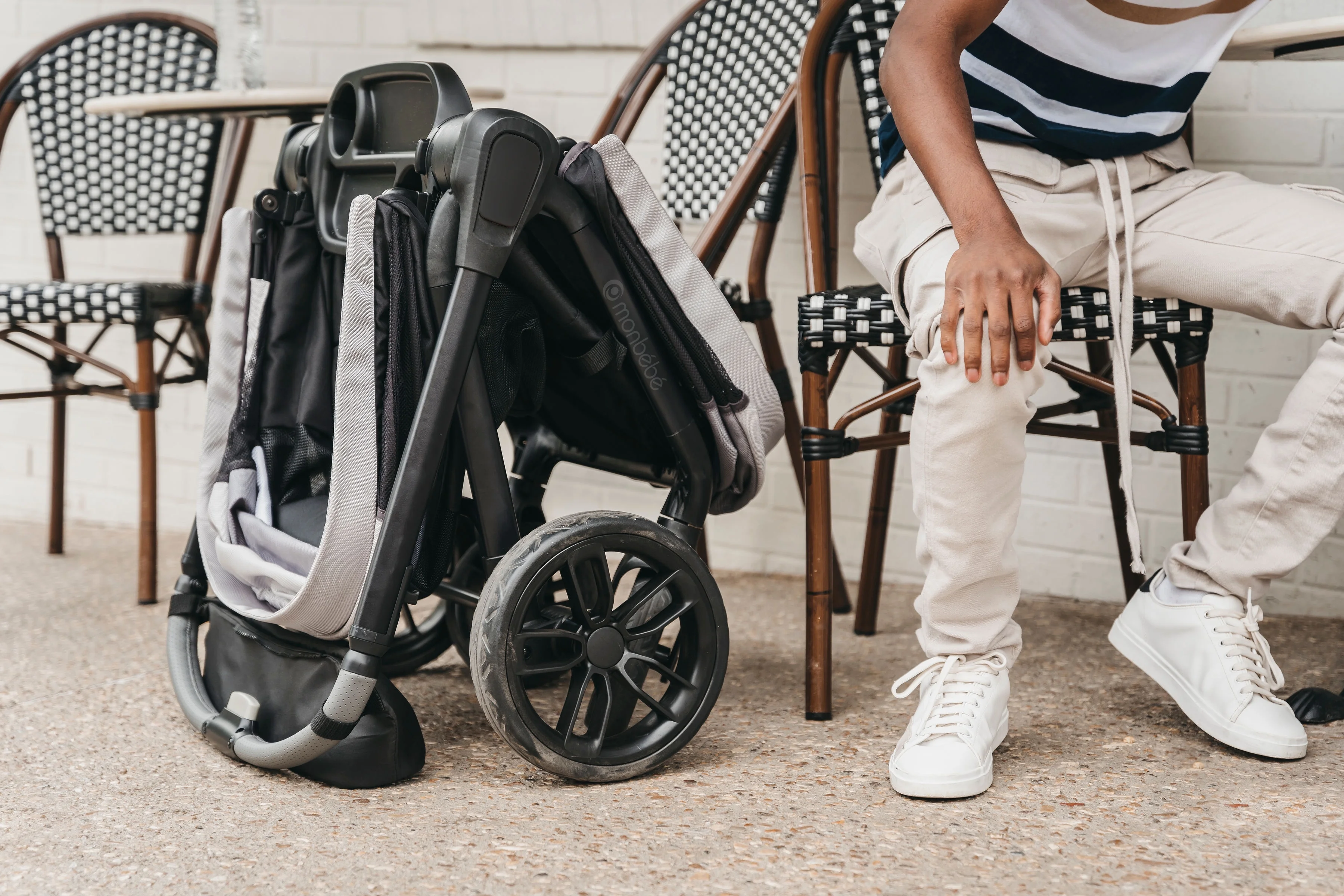 Monbebe Everyday Outings Wagon Stroller, Cobblestone Grey