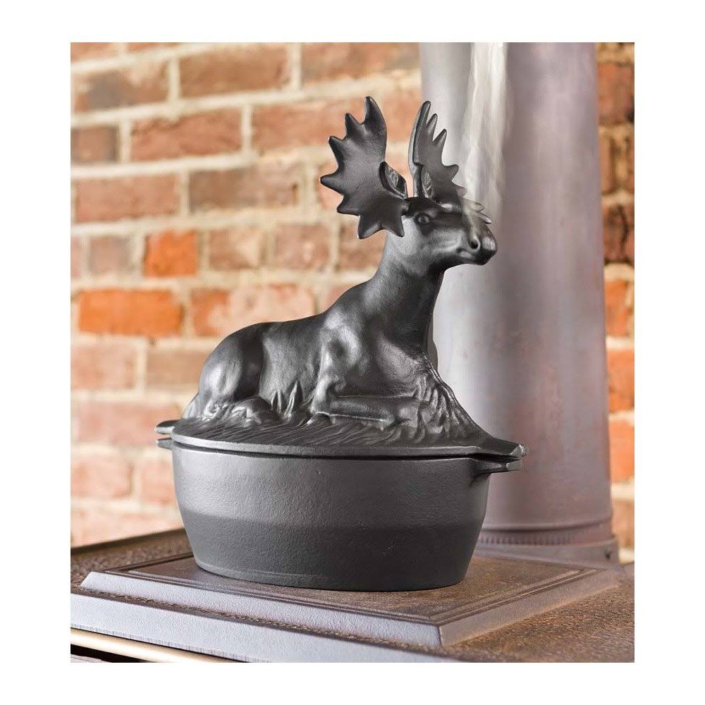 Plow u0026 Hearth Cast Iron Moose Wood Stove Steamer