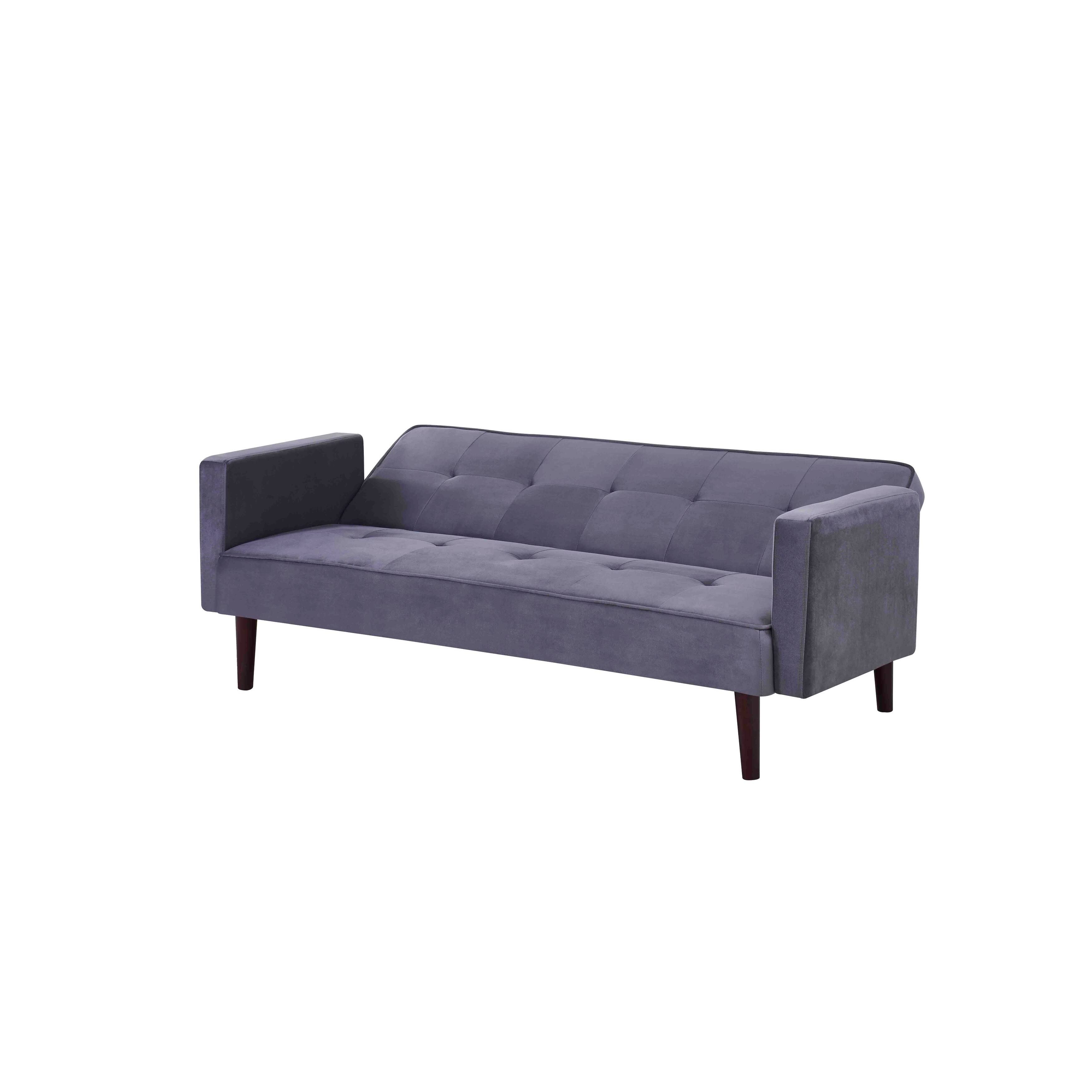 Perez Tufted Velvet Sofa Bed Sleeper - Black