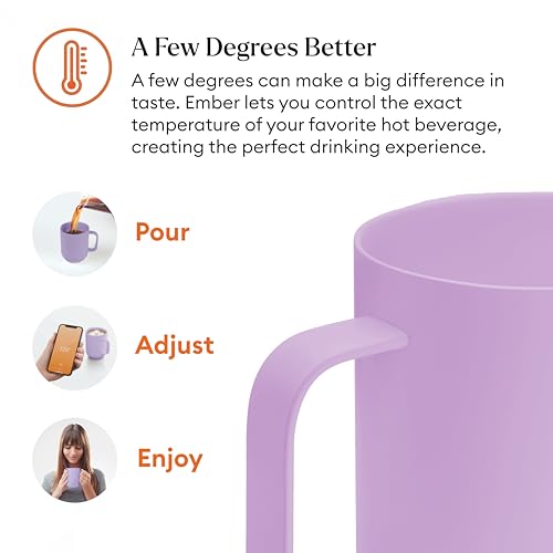Ember Temperature Control Smart Mug 2, 14 Oz, App-Controlled Heated Coffee Mug with 80 Min Battery Life and Improved Design, Black