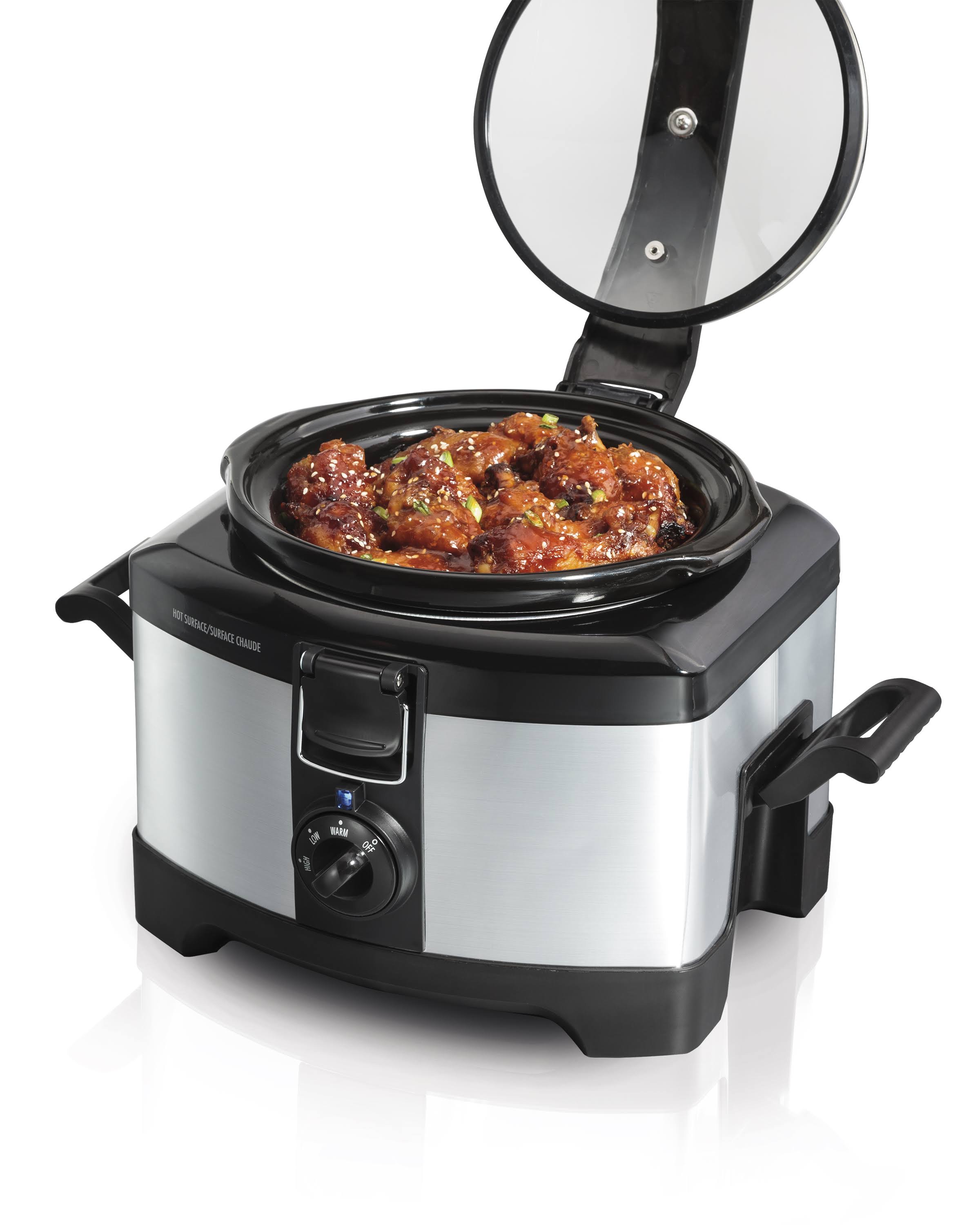 Hamilton Beach 33540A Connectables Slow Cooker, Silver, 4 Quarts