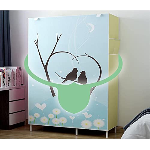Portable Closets Portable Wardrobe Cloth Wardrobe Stable Home Closet,Metal Bracket Assembly Wardrobe Creative Design Fabric Wardrobe Simple Open Wardrobe D,170 * 105 * 45cm Portable Cloth Hanger-D-170