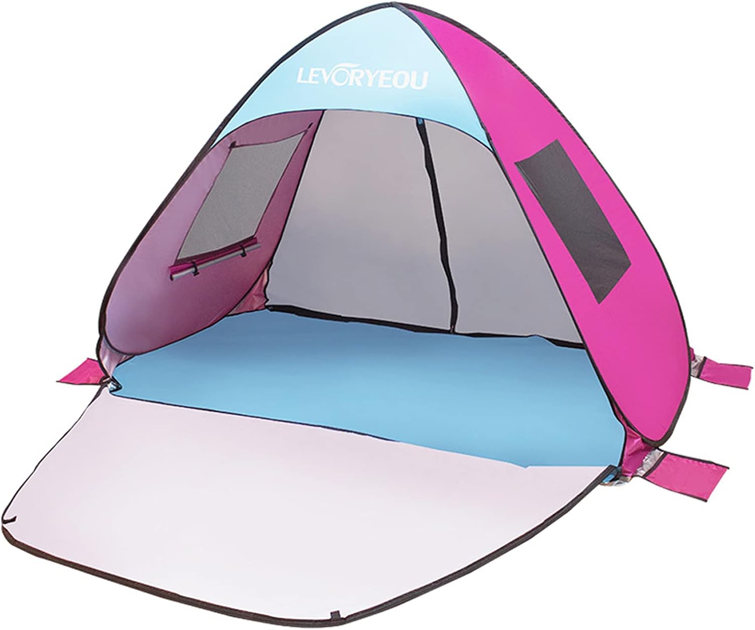 Taruor Beach Tent,Beach Tent Sun Shelter Outdoor Camping Pop-up Shade Tent, Tents for Camping, 2-3 Kids Beach Tent for Camping Beach Backyard
