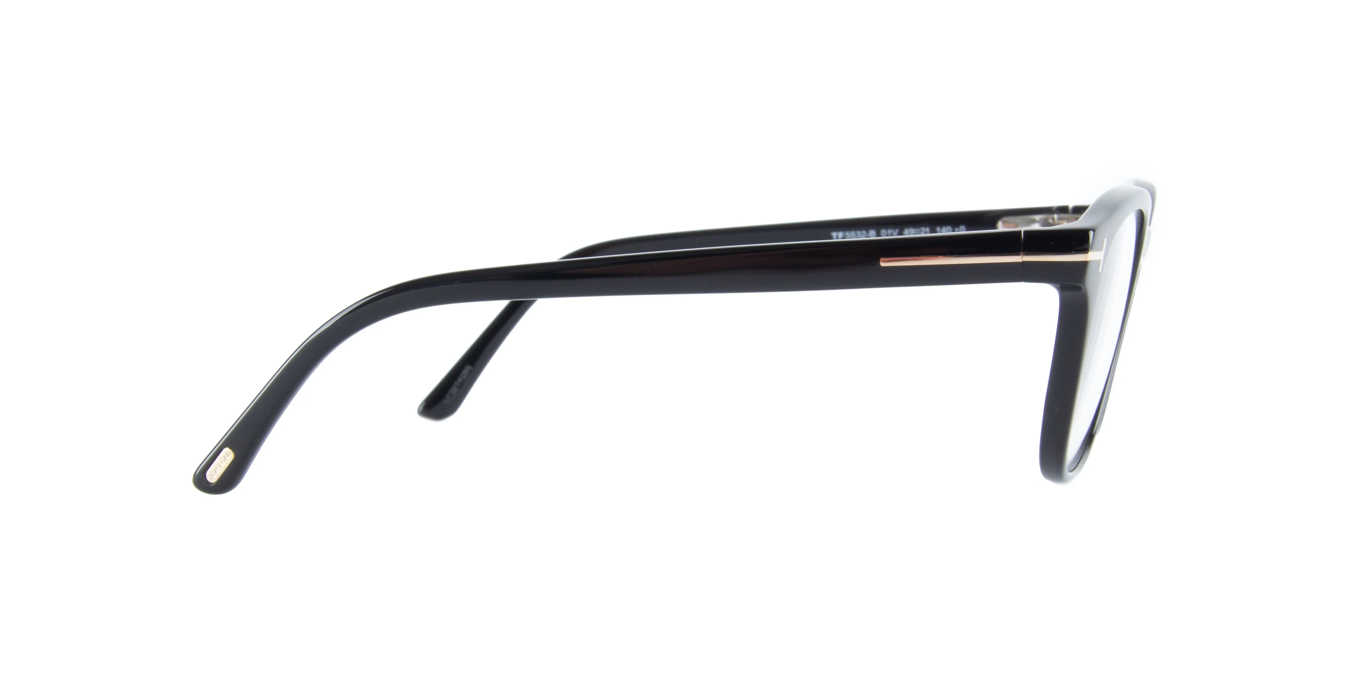 Tom Ford 5532-B Black 01V / Blue Block Eyeglasses + Blue Clip TF5532 B 01V 49mm