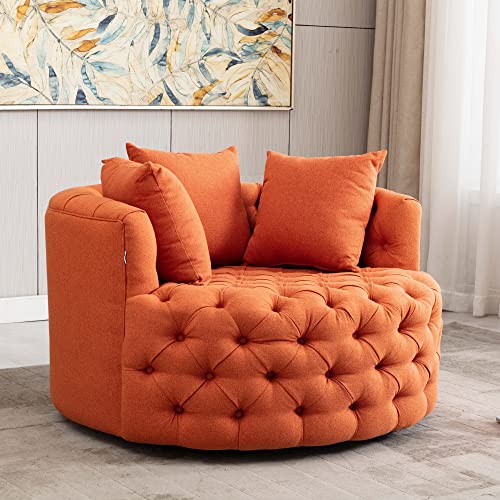 HomSof Swivel Accent Chair Chaise Lounge Indoor leisure Chair Barrel Modern Sofa Lounge Club Round Chair