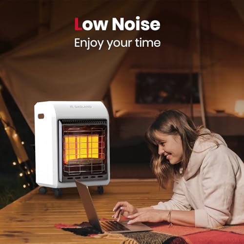 Gasland MHA18BN Propane Radiant heater, 18,000 BTU Warm Area up to 450 sq. ft, Portable LP Gas Heater for Garages, Workshops and Construction Sites, Ultra Quiet Propane Heater with LP Regulator Hose