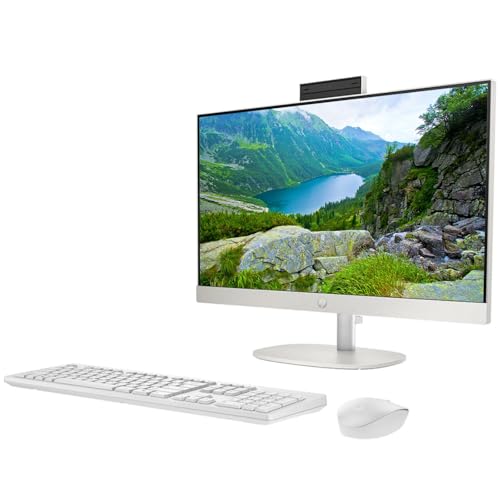 HP Newest 27" All-in-One Desktop Computer, FHD IPS Touchscreen, Intel Core Ultra 7-155U 12-Core Processor, 32GB DDR5, 2TB SSD, Wi-Fi 6, HDMI, Wireless KB&Mouse, Windows 11 Home, P500 Portable SSD
