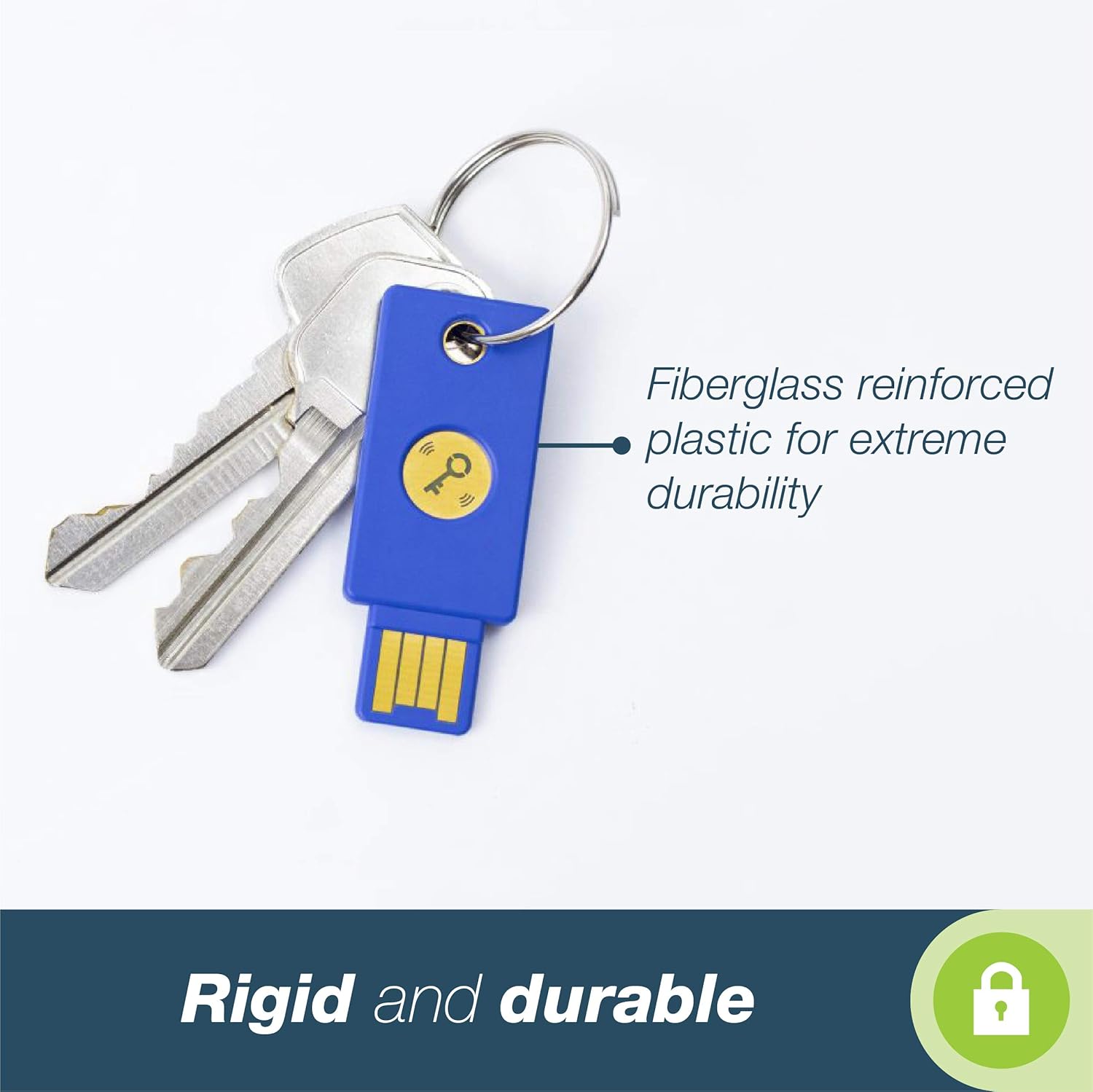 Yubico FIDO Security Key NFC - Two Factor Authentication USB and NFC Security Key, Fits USB-A Ports and Works with Supported NFC Mobile Devices – FIDO U2F and FIDO2 Certified - More Than a Password Pack of 2