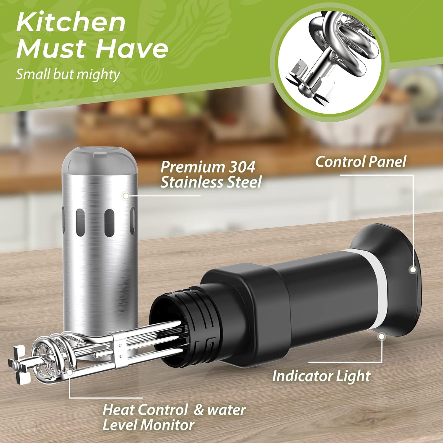 RIIMONE Sous-Vide Precision Cooker Machine, Sous Vide Water Immersion Circulator for Home Precise Cooking