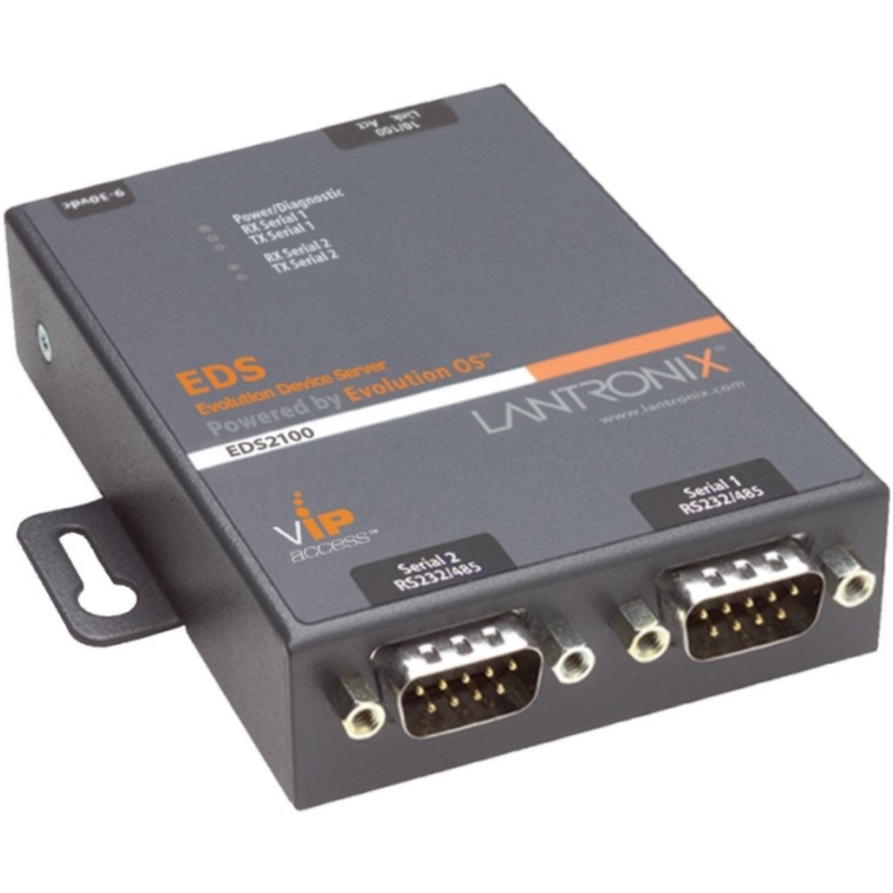 Lantronix Device EDS2100 2 Port Secure RS232/422/485 Serial to IP Ethernet Device Server - 2 ports - 921 Kbps
