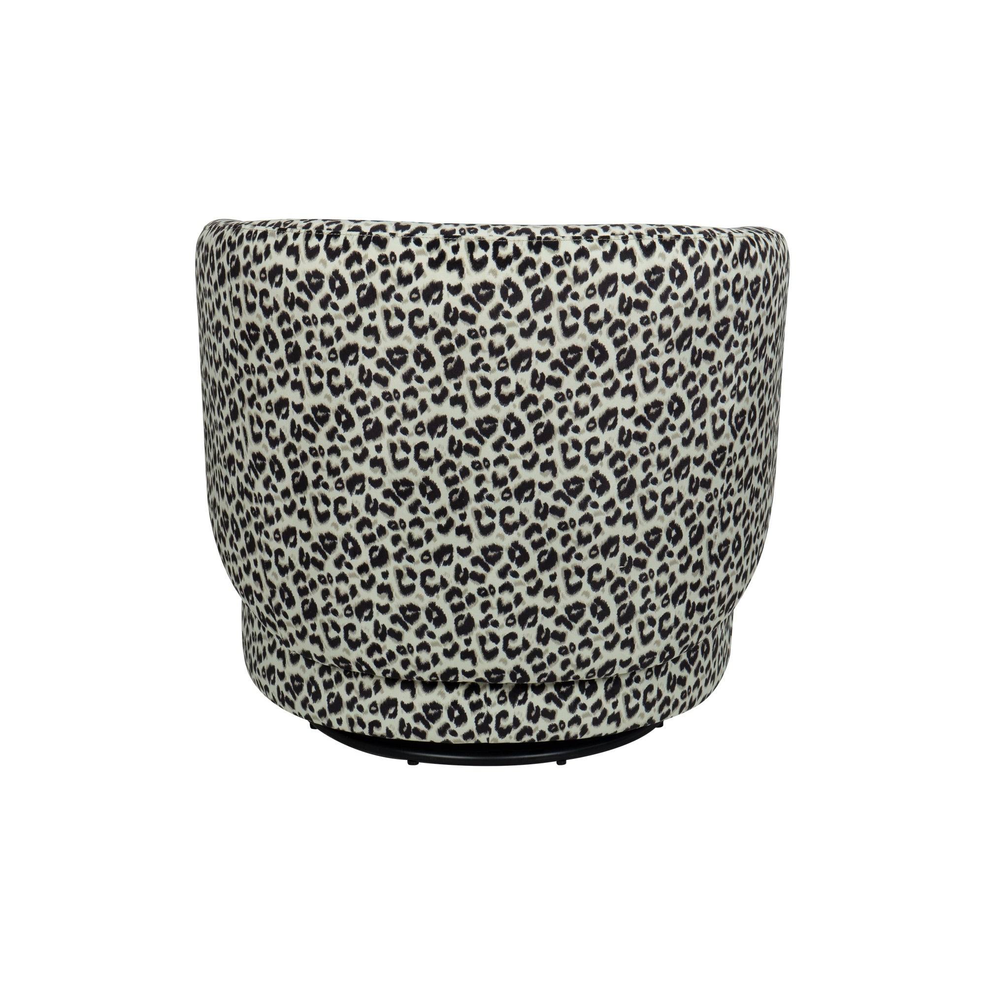 Achorn Swivel Barrel Chair - Leopard