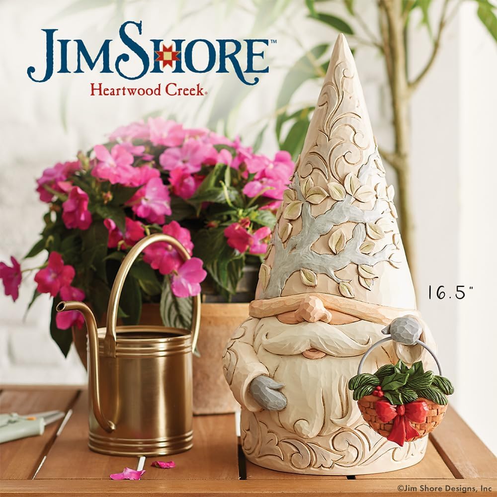 Enesco Jim Shore Heartwood Creek Four Seasons Gnome Statue with 4 Baskets Figurine 16.5 Inch Multicolor