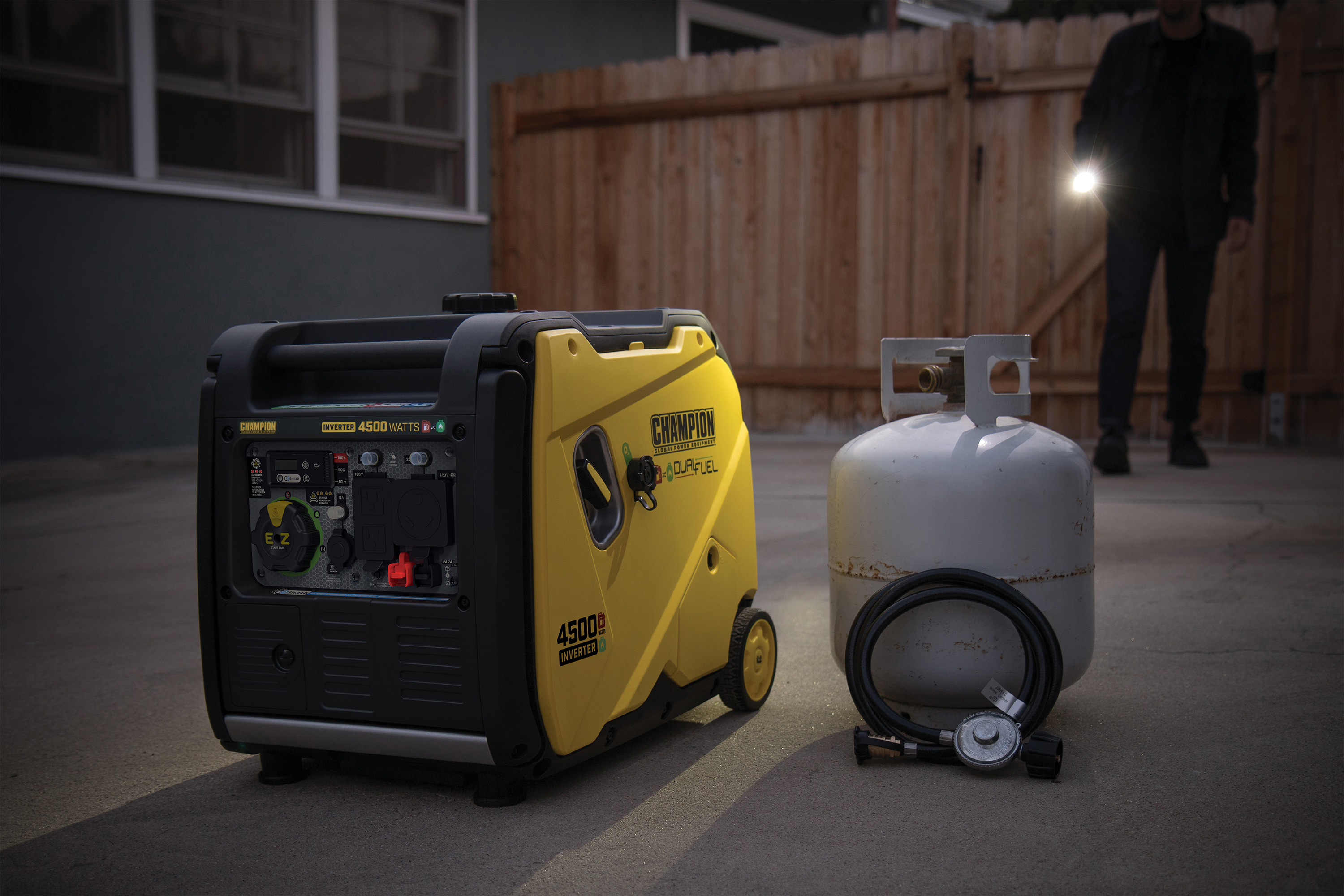 Champion Power Equipment 4500-Watt Portable Dual Fuel Inverter Generator with CO Shield