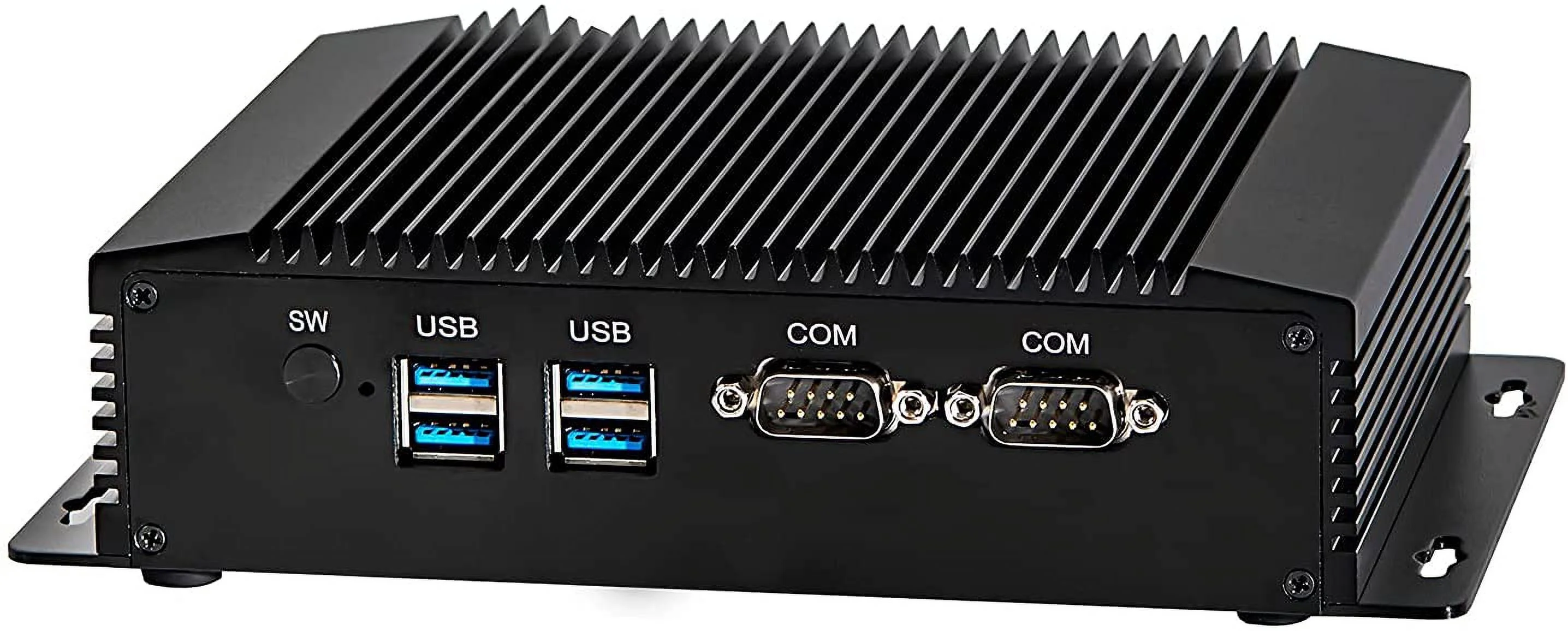PARTAKER Fanless Industrial PC,Mini PC Windows 10 Pro,Intel Celeron 2955U Processor,Dual Gigabit Ethernet,HD,VGA,4xUSB3.0,Dual Band WiFi,8GB DDR3 RAM 128GB SSD