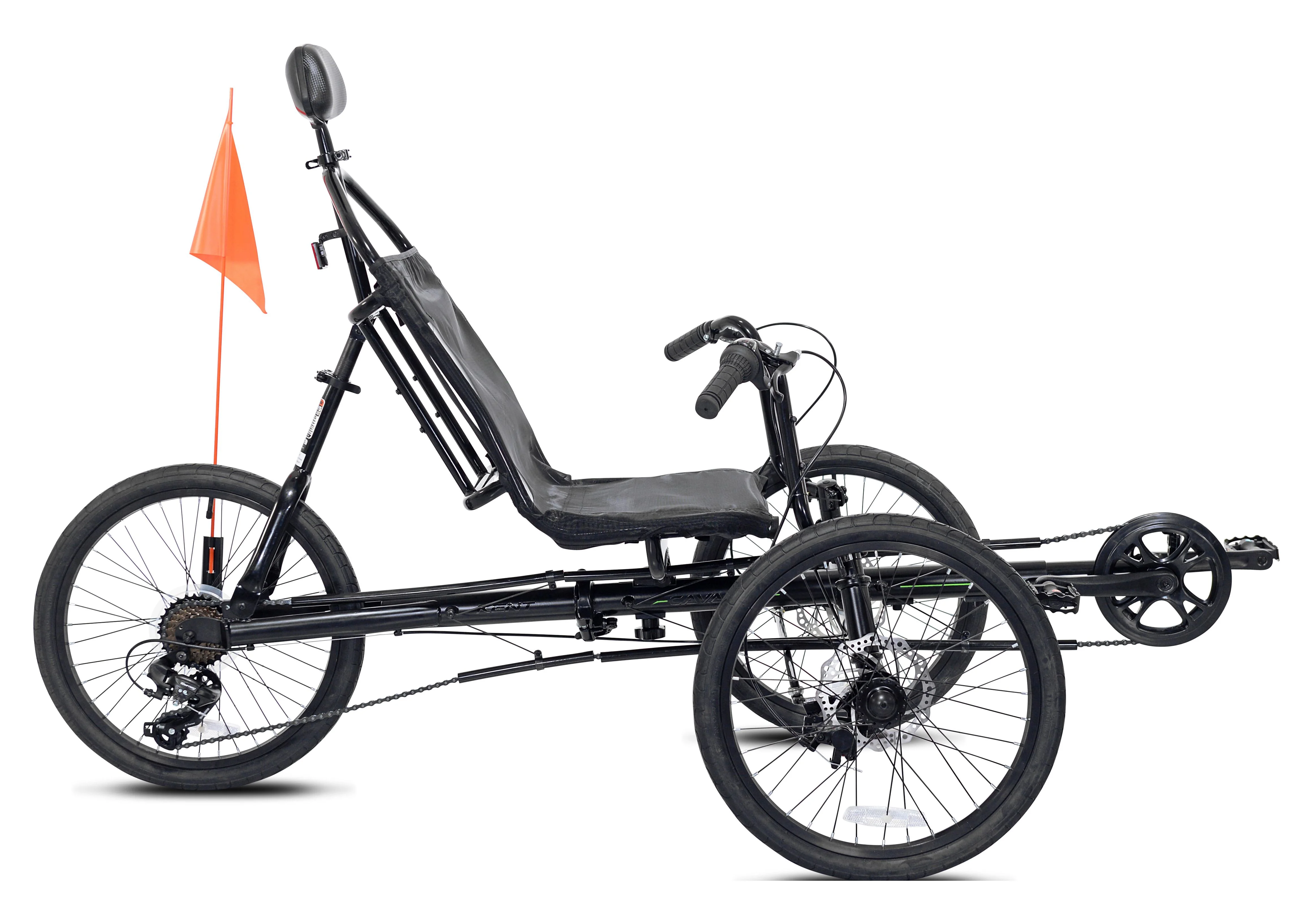 Kent 20" Unisex Cavalier Recumbent 3-Wheel Bike / Trike, Black