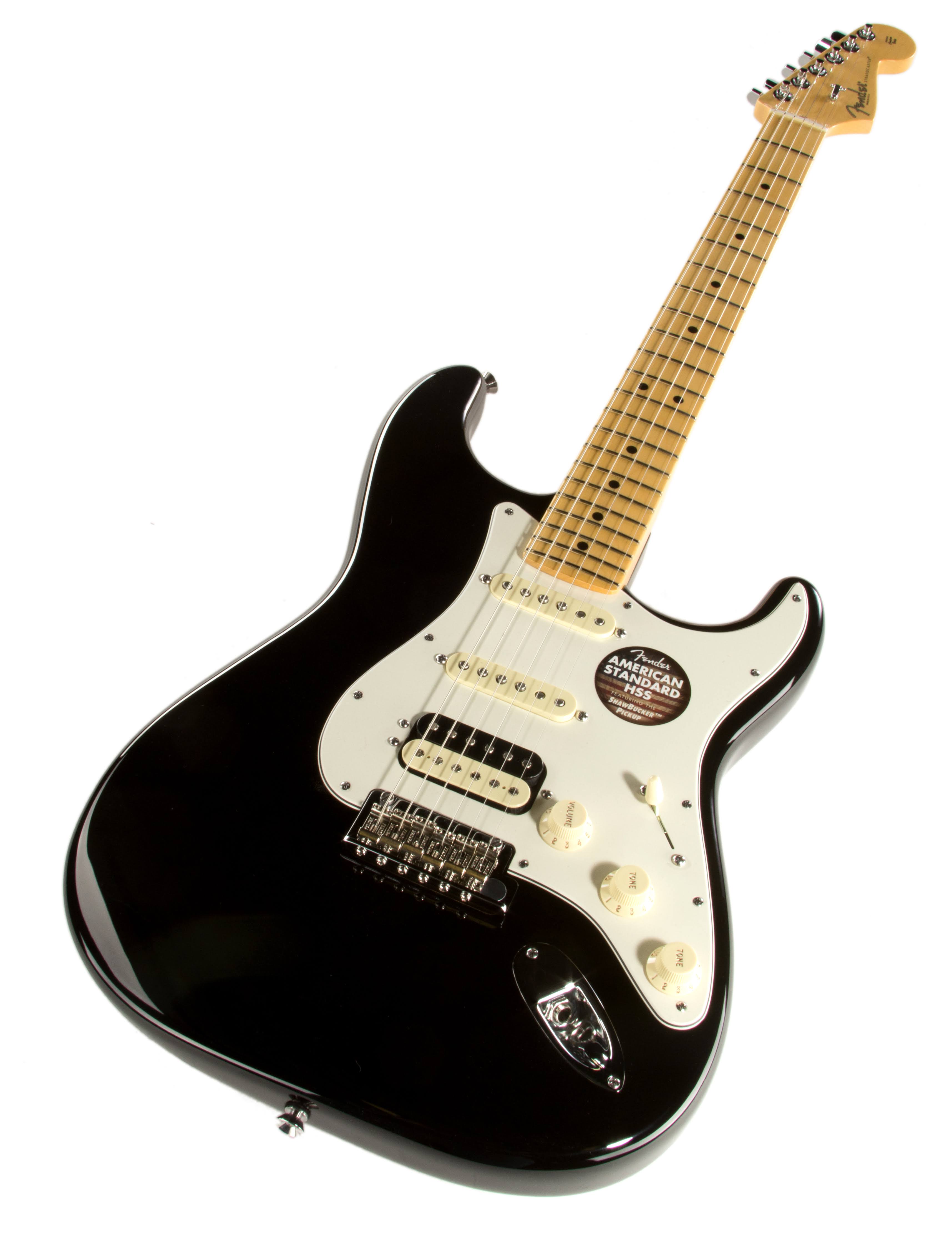 Fender American Standard Stratocaster HSS Shawbucker Maple Black