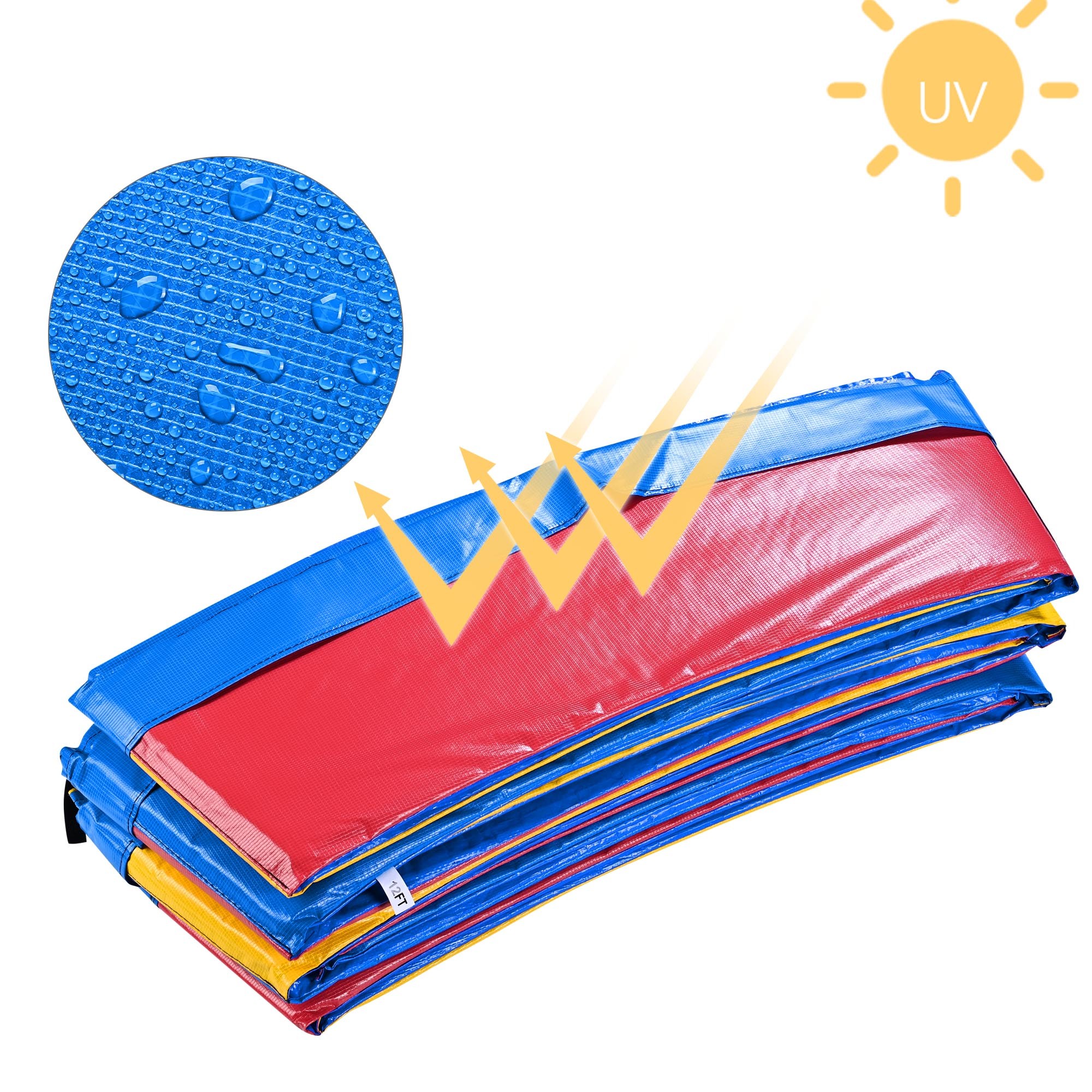 Replacement Trampoline Safety Pad - Spring Cover Fits All 【12FT】 Frames - Comfortable, Durable and Water-Resistant