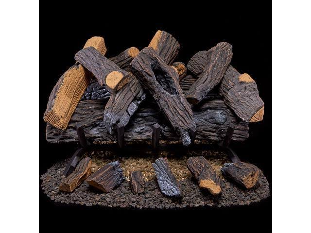 Duluth Forge FNVL24-1 Vented Natural GAS Fireplace Log Set-55,000 BTU, 24 inch, Oak